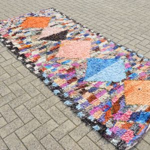 Boucherouite Moroccan Rag Rug 274 x 126-1