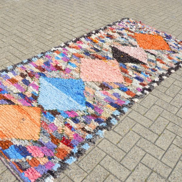 Boucherouite Moroccan Rag Rug 274 x 126-2