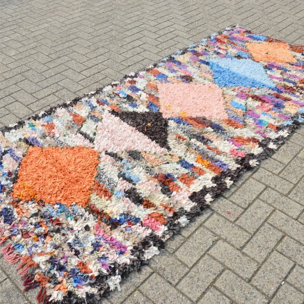 Boucherouite Moroccan Rag Rug 274 x 126