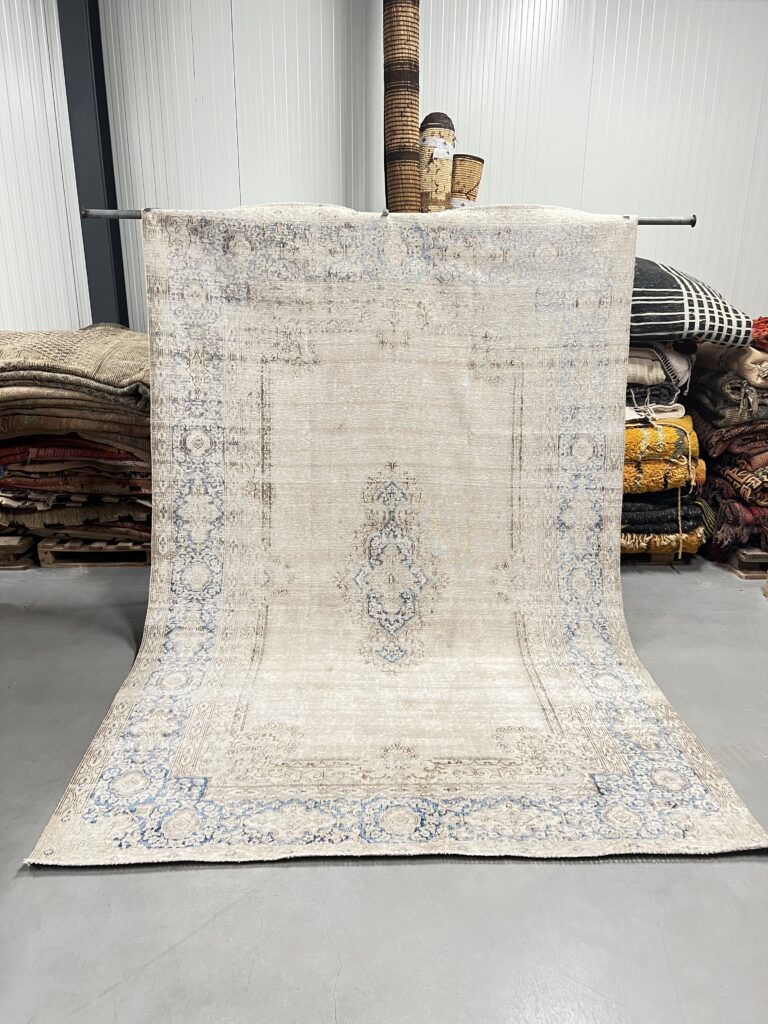 ラグ・カーペット persian kirman rug Kerman Persian Rug Night Blue 367 x 295 cm